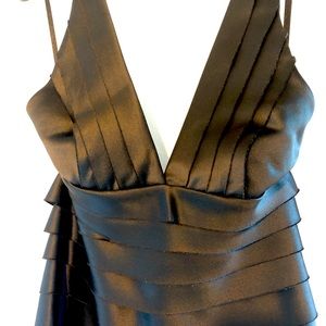BCBG Black Silk cocktail dress. Never worn, tags on, always covered, size 8.
